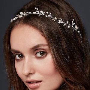 Freshwater Pearl and Crystal Sprig Ribbon Headband